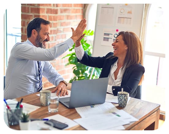 Successful team meeting